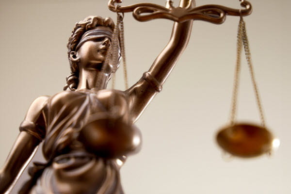 The scales of justice.