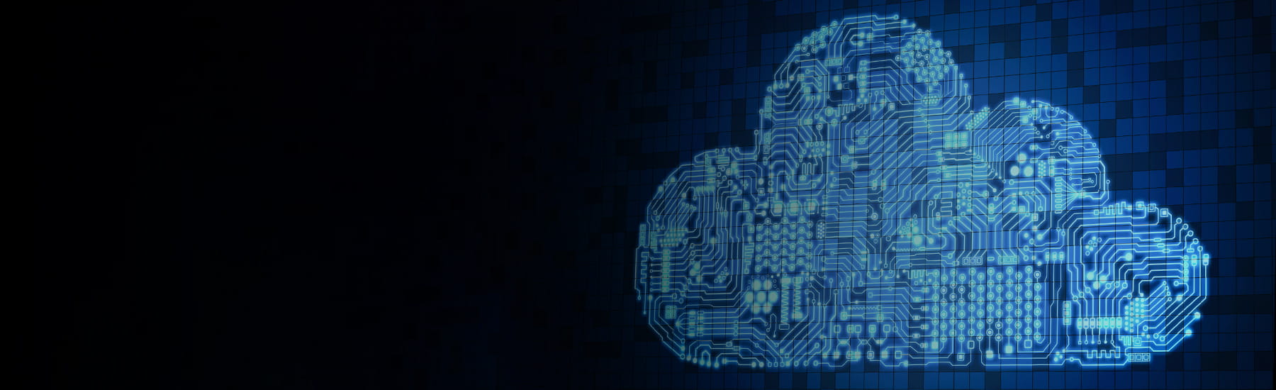 An abstract computer-generated blue cloud