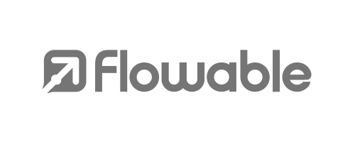 Flowable monochrome logo