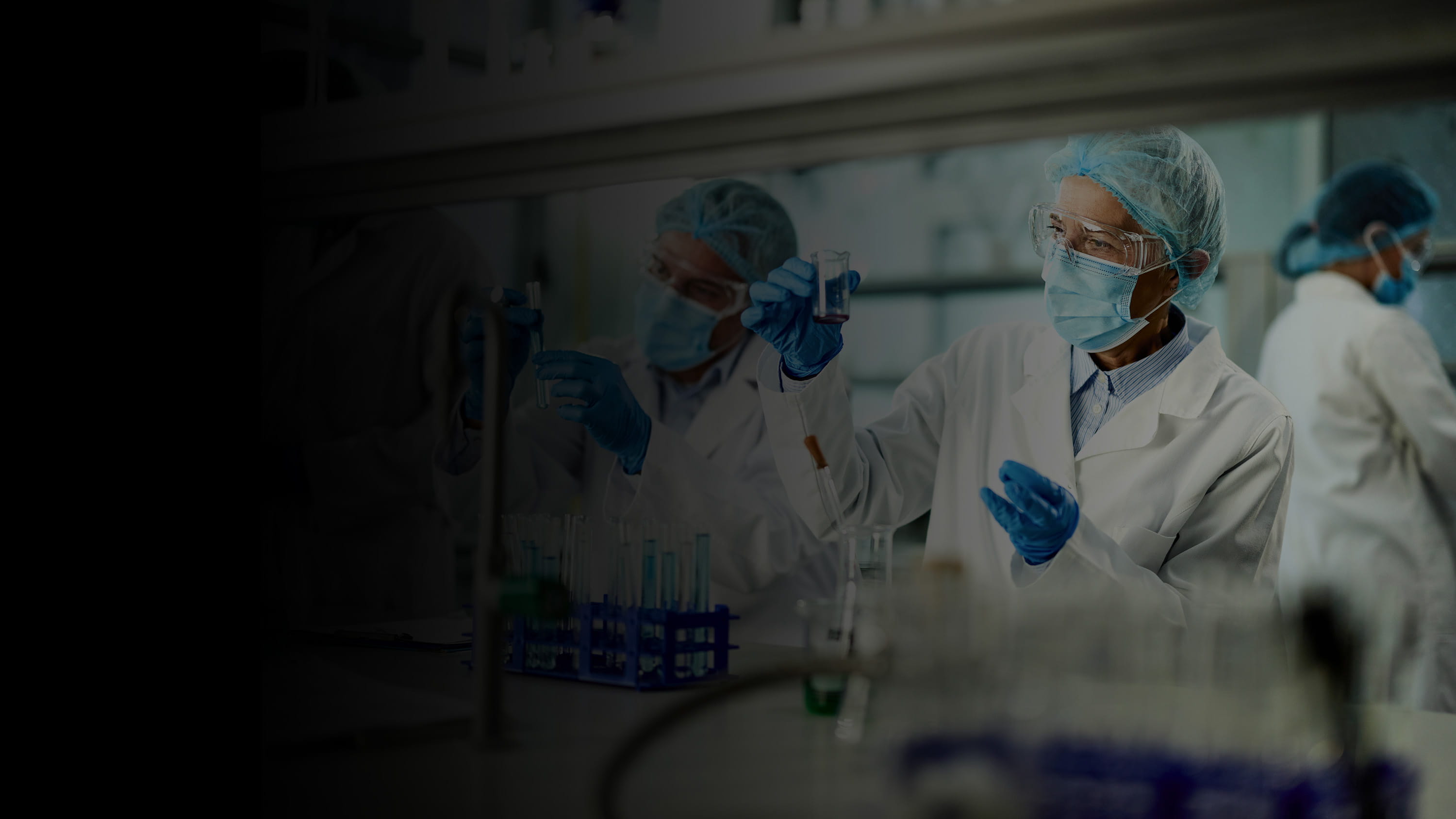 Doctors working in a lab