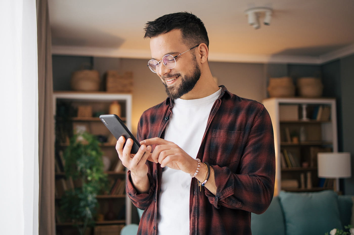 Person looking at there phone