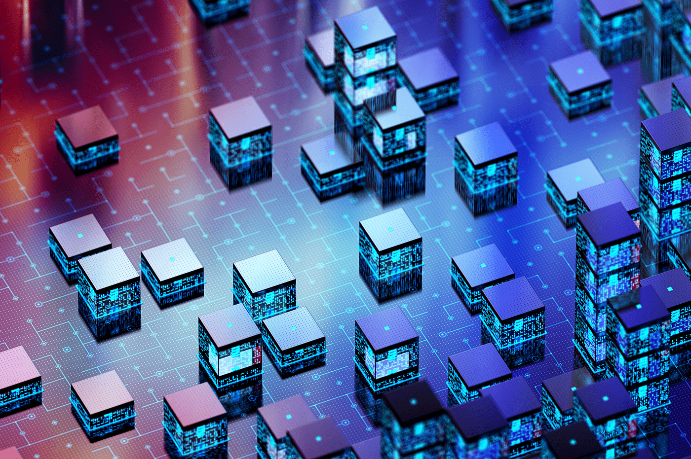 tech grid with squares