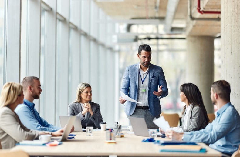 Coworkers in a Business Meeting