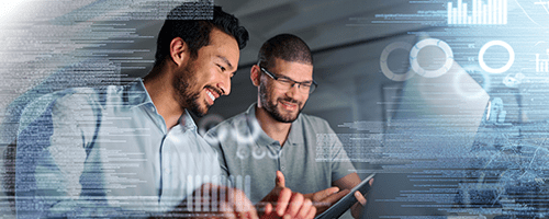 Two developers collaborating